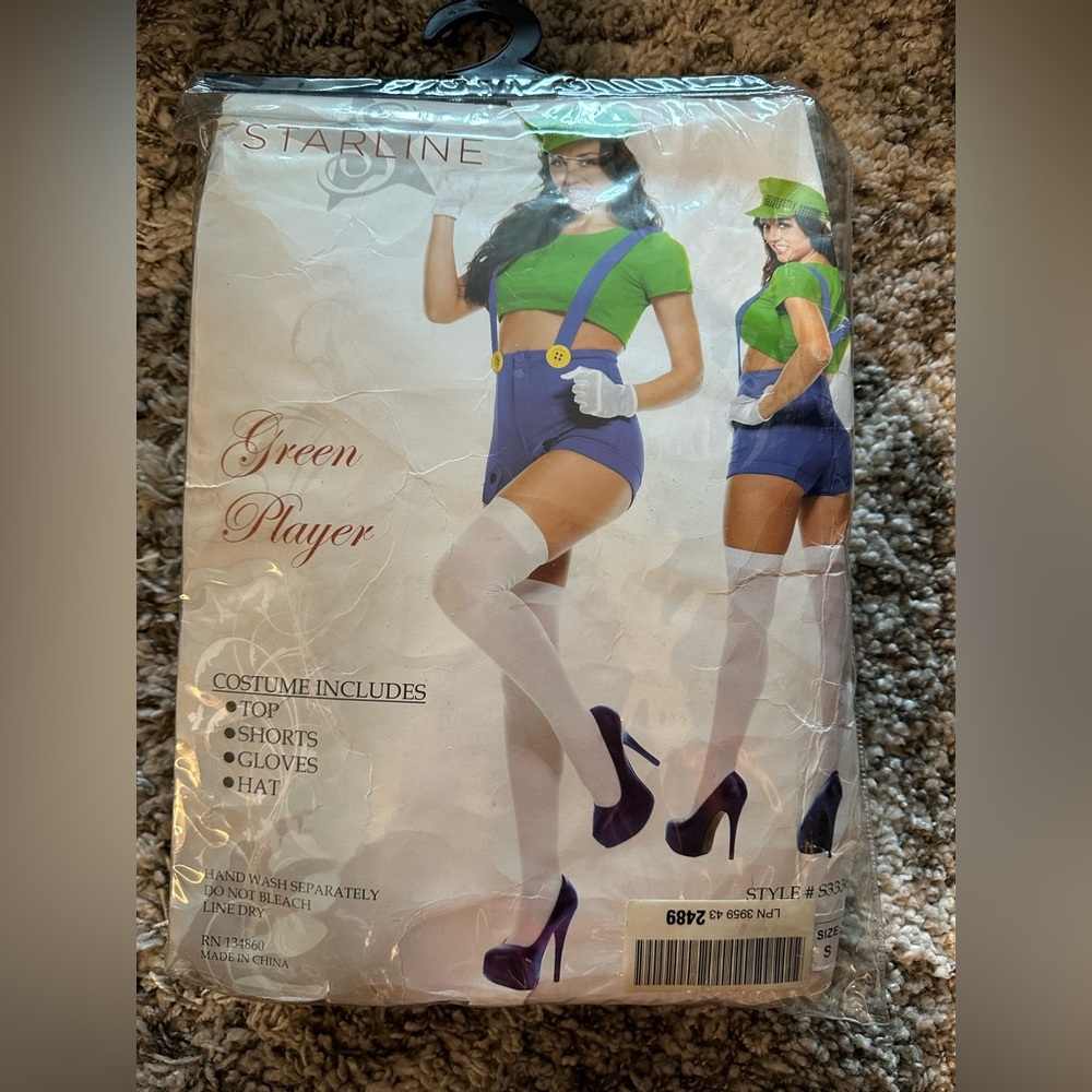 Starline Womens Halloween Costume - Green Player aka Luigi - Size Small